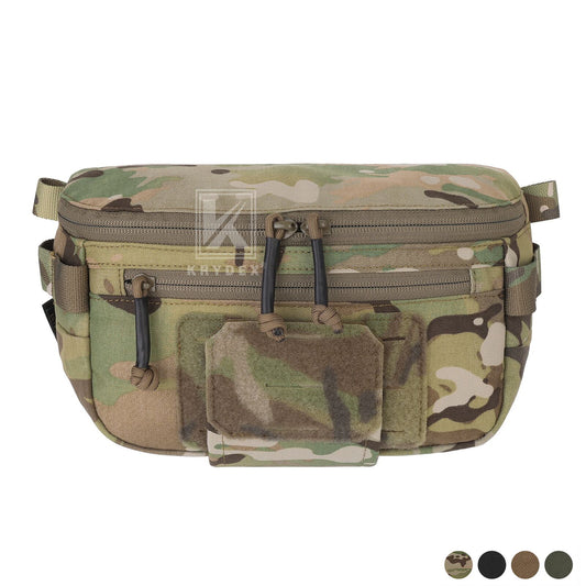 Krydex Tactical Hanger Pouch 3-in-1 Convertible Dangler Carrier Drop Pouch Multi-Function Sling Bag/Waist Fanny Pack/Lower Abdominal Pouch for Plate Carrier