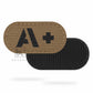 Krydex 4pcs AB+ POS Blood Type Patches Tactical Reflective Hook & Loop Badge First Aid Emergency IFAK Trauma Patch 2x1 In.