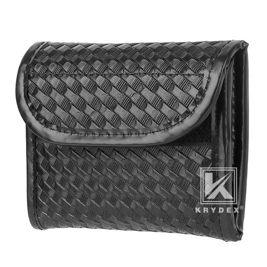 Krydex Flat Glove Holder Latex Nitrile Disposable Gloves Pouch Basket Weave Keeper Fits 2" & 2.25" Duty Belt For Police Firefighter Law enforcement EMT Paramedic First Responders