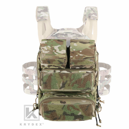 KRYDEX Tactical Modular Zip On Backpack for CPC NCPC JPC 2.0 AVS Vest Zipper Molle Back Panel