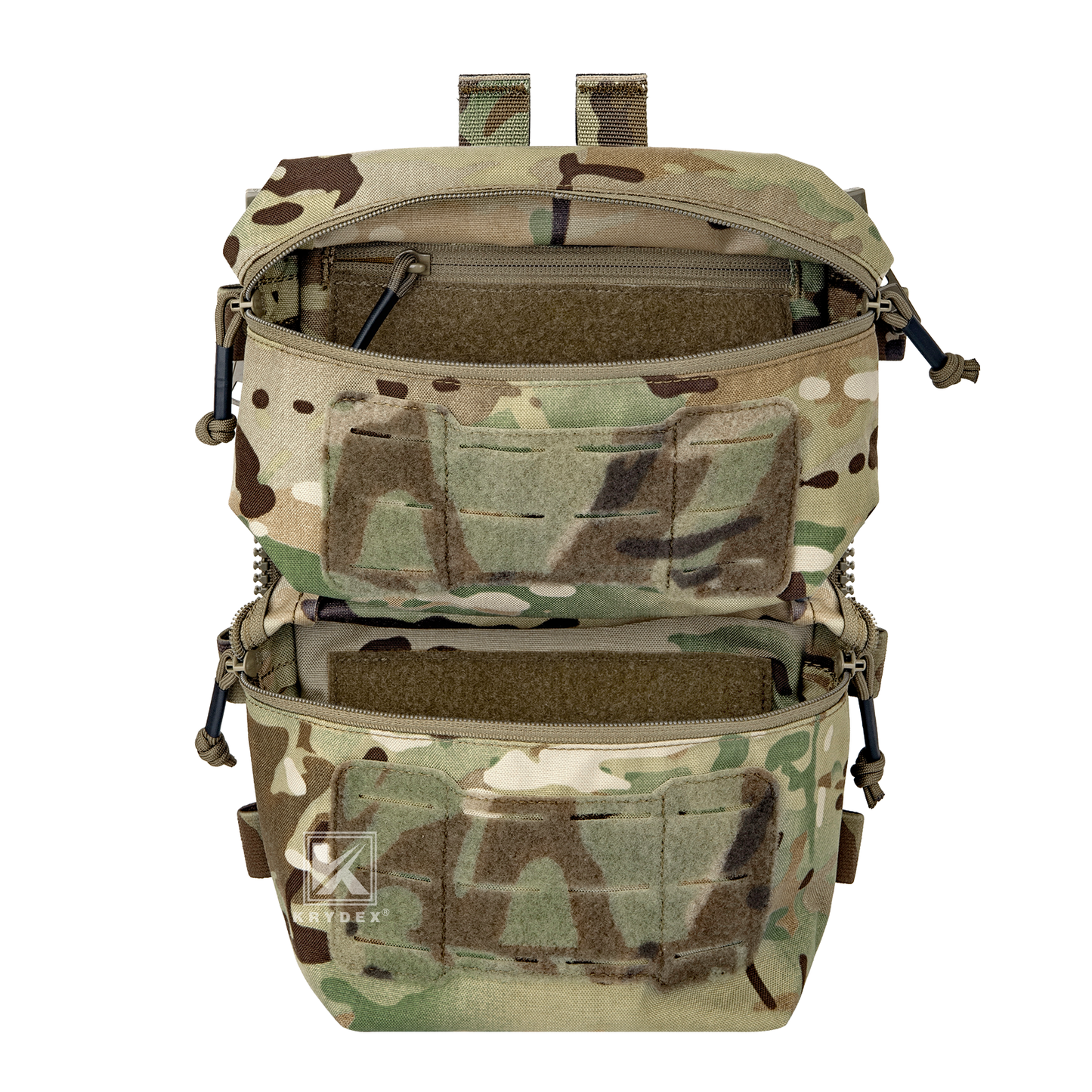 Krydex Tactical Back Panel Double Pouch Assault Zip On Modular Backpack for V5 vest