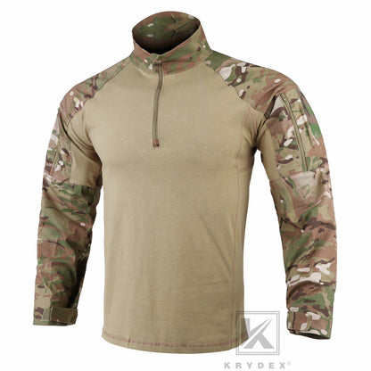 Krydex Tactical Men’s Combat Shirts with Elbow Pads Uniform
