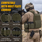 Krydex Tactical Modular Elastic Cummerbund Quick Release Buckle Vest Cummerbund Adjustable Triple Mag Holders Band Fits for K-Zero, JPC, CPC , LBT, FCPC