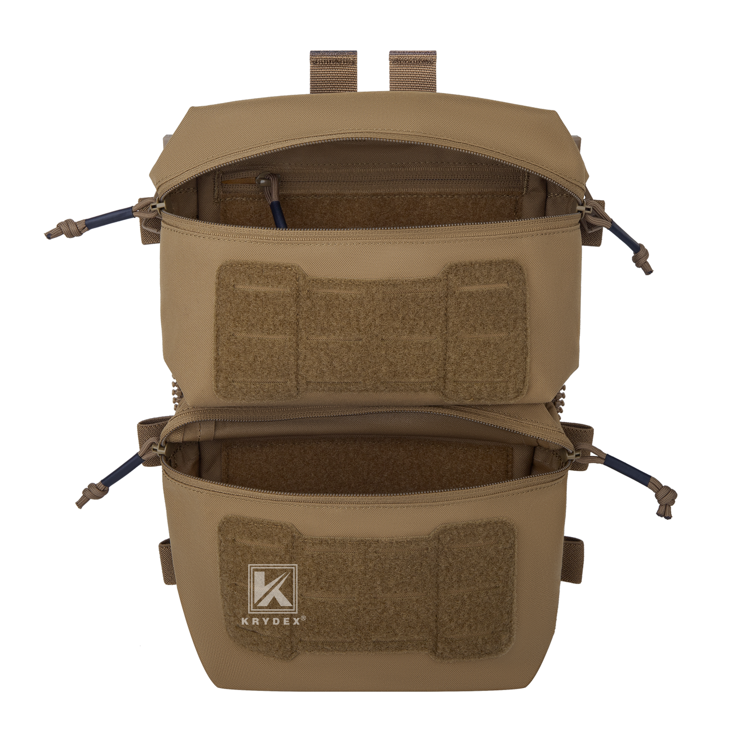 Krydex Tactical Back Panel Double Pouch Assault Zip On Modular Backpack for V5 vest