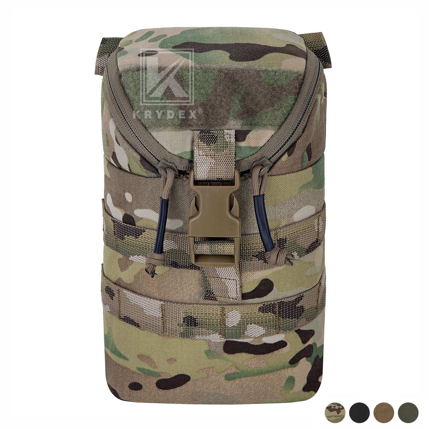 Krydex Tactical Zip Rip GP Pouch Vertical Utility Molle Medical Pouch Quick Access Side Pocket
