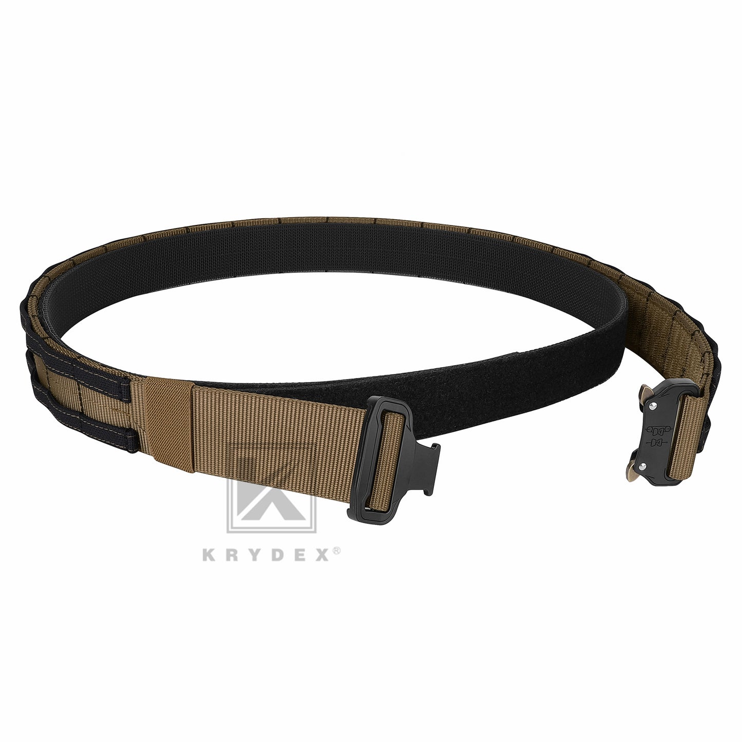 KRYDEX Quick Release 1.5"-1.75" Heavy Duty Metal Buckle Molle Rigger Outer & Inner Belt Airsoft Battle Tactical Outdoor Adjustable Waistband