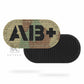 Krydex 4pcs AB+ POS Blood Type Patches Tactical Reflective Hook & Loop Badge First Aid Emergency IFAK Trauma Patch 2x1 In.