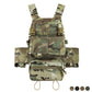 KRYDEX Low Vis Slick Plate Carrier Tactical Vest Body Armor w/MK Micro Fight Chest Rig Set