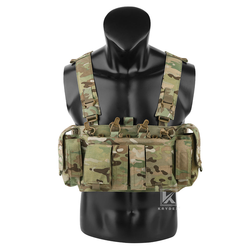 Krydex Tactical Chest Rig UW Gen IV Low Profile Micro Fight Rigs Carrier 556 9mm GP Pouch H Harness