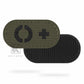 Krydex 4pcs AB+ POS Blood Type Patches Tactical Reflective Hook & Loop Badge First Aid Emergency IFAK Trauma Patch 2x1 In.