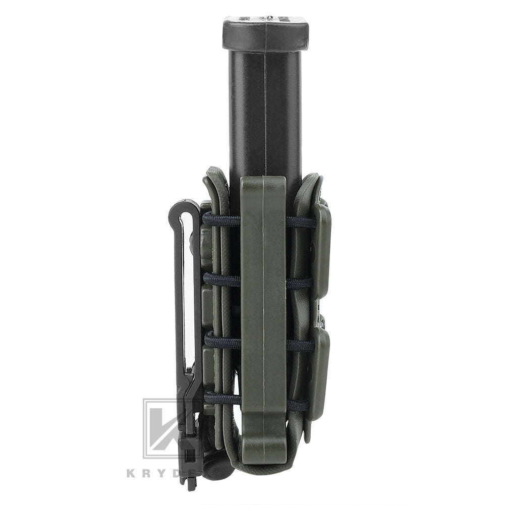 KRYDEX Soft Shell 9mm Pistol Mag Pouch Magazine Carrier Holder with Belt Clip Short