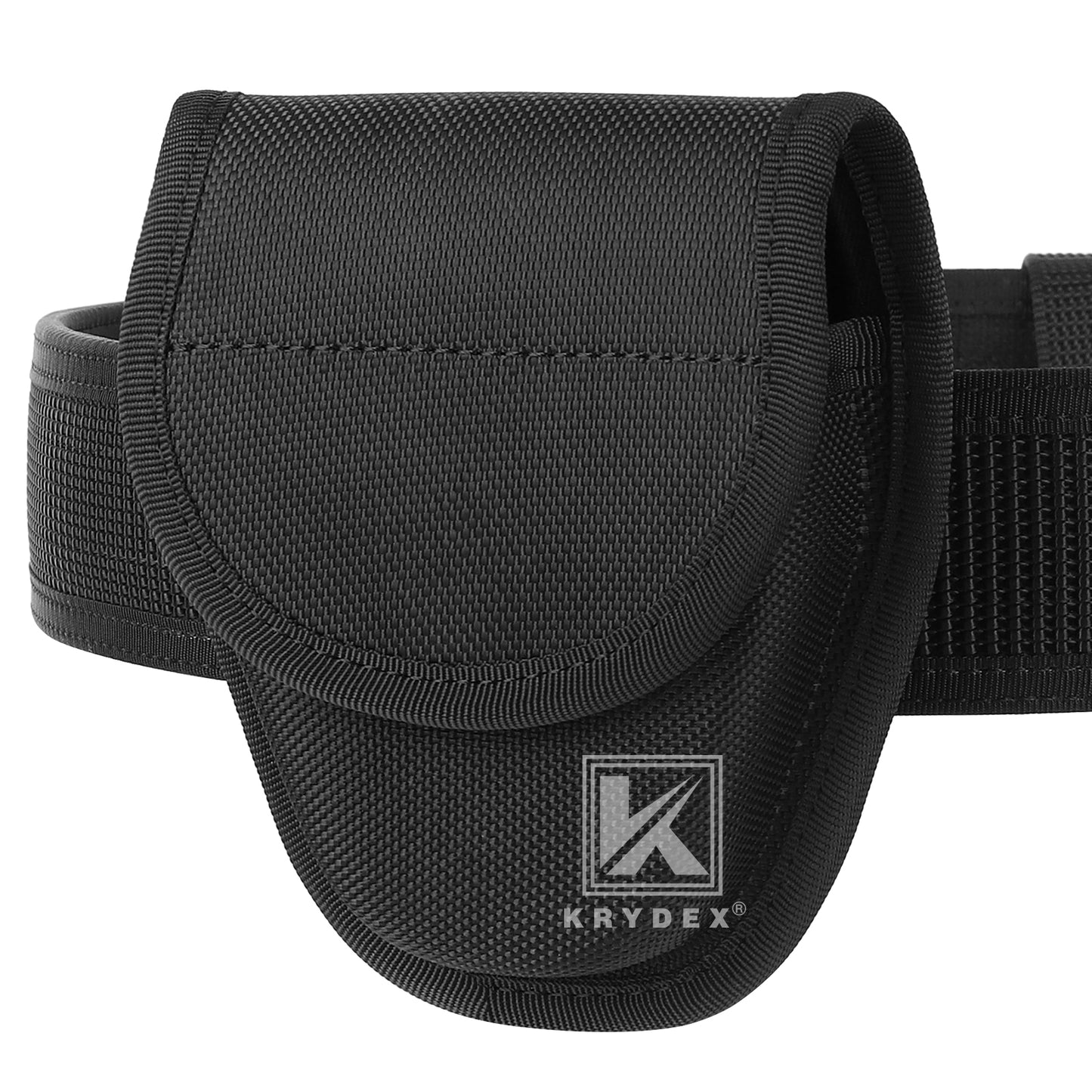 Krydex Hidden Snap Classic Handcuff Case Double Handcuff Pouch Fits 2” & 2.25” Duty Belt For Police Law Enforcement & Security Guard Equipment
