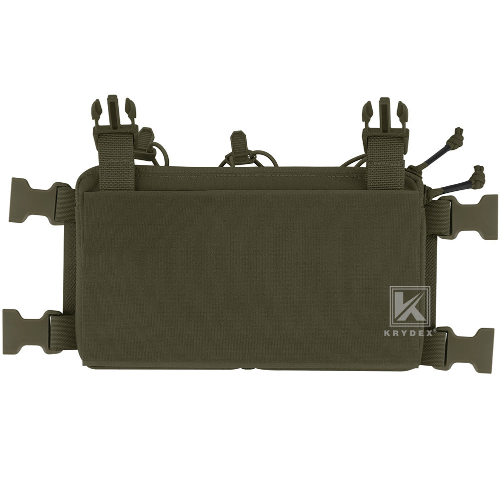 Krydex Tactical Chest Rig Triple Elastic 556 Magazine Pouch Placard GP Pouch Mini Drop Dangler Pouch