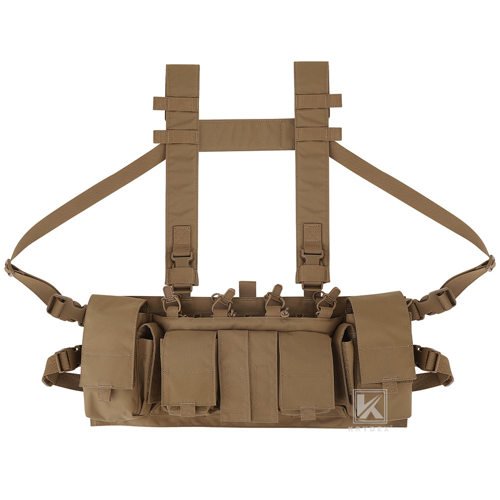 Krydex Tactical Chest Rig UW Gen IV Low Profile Micro Fight Rigs Carrier 556 9mm GP Pouch H Harness