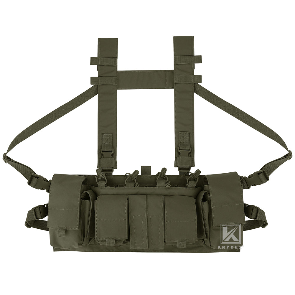 Krydex Tactical Chest Rig UW Gen IV Low Profile Micro Fight Rigs Carrier 556 9mm GP Pouch H Harness