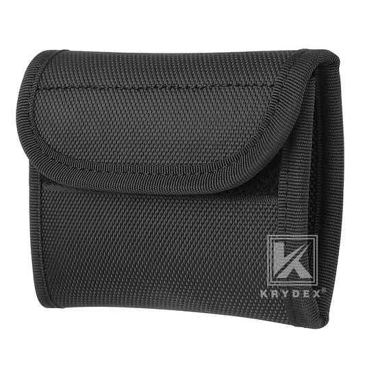Krydex Flat Glove Holder Latex Nitrile Disposable Gloves Nylon Pouch Fits 2" & 2.25" Duty Belt For Police Firefighter Law enforcement EMT Paramedic First Responders