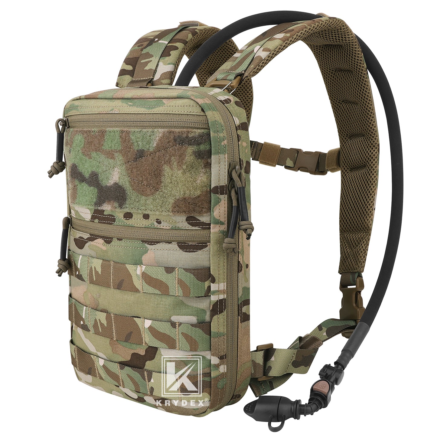 Krydex Tactical Hydration Pack 1.5L 50oz Water Bladder Carrier MOLLE for vest Hydro Backpack
