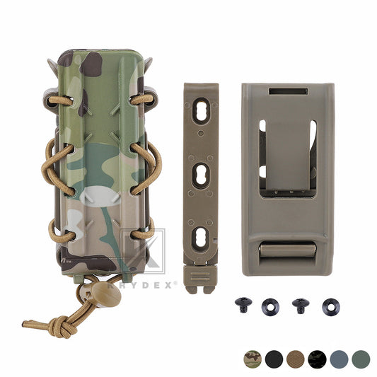 KRYDEX Tactical 9mm Pistol Mag Pouch MOLLE/Belt Clip Magazine Carrier Hard Shell