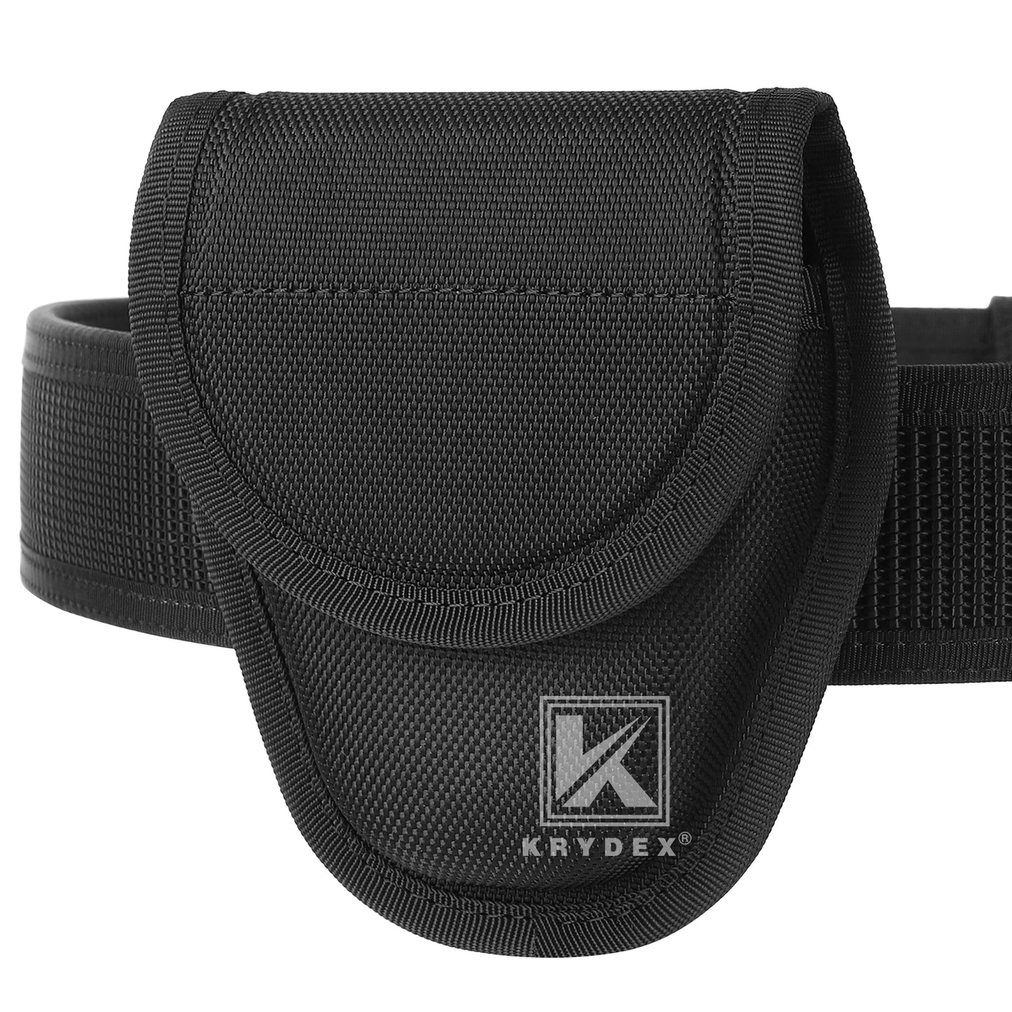 Krydex Hidden Snap Classic Handcuff Case Single Handcuff Pouch Fits 2” & 2.25” Duty Belt For Police Law Enforcement & Security Guard Equipment