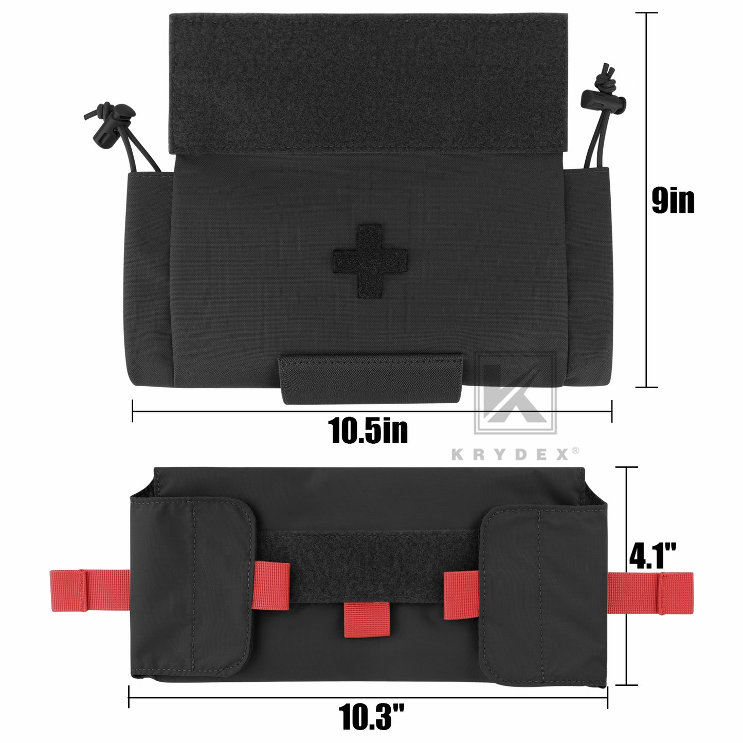 Krydex Tactical First AID Trauma Roll Up Medic Pouch EMT IFAK Dangler Drop Dump Pouch for Vest Chest Rig