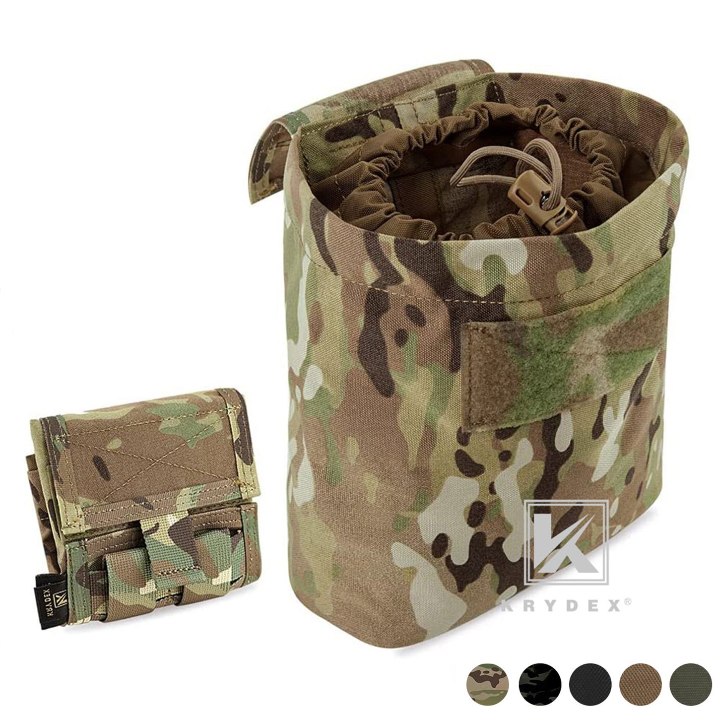 KRYDEX Tactical Molle ROLL-UP Ammo Magazine Dump Pouch Mag Recovery Foldable Utility Pouch