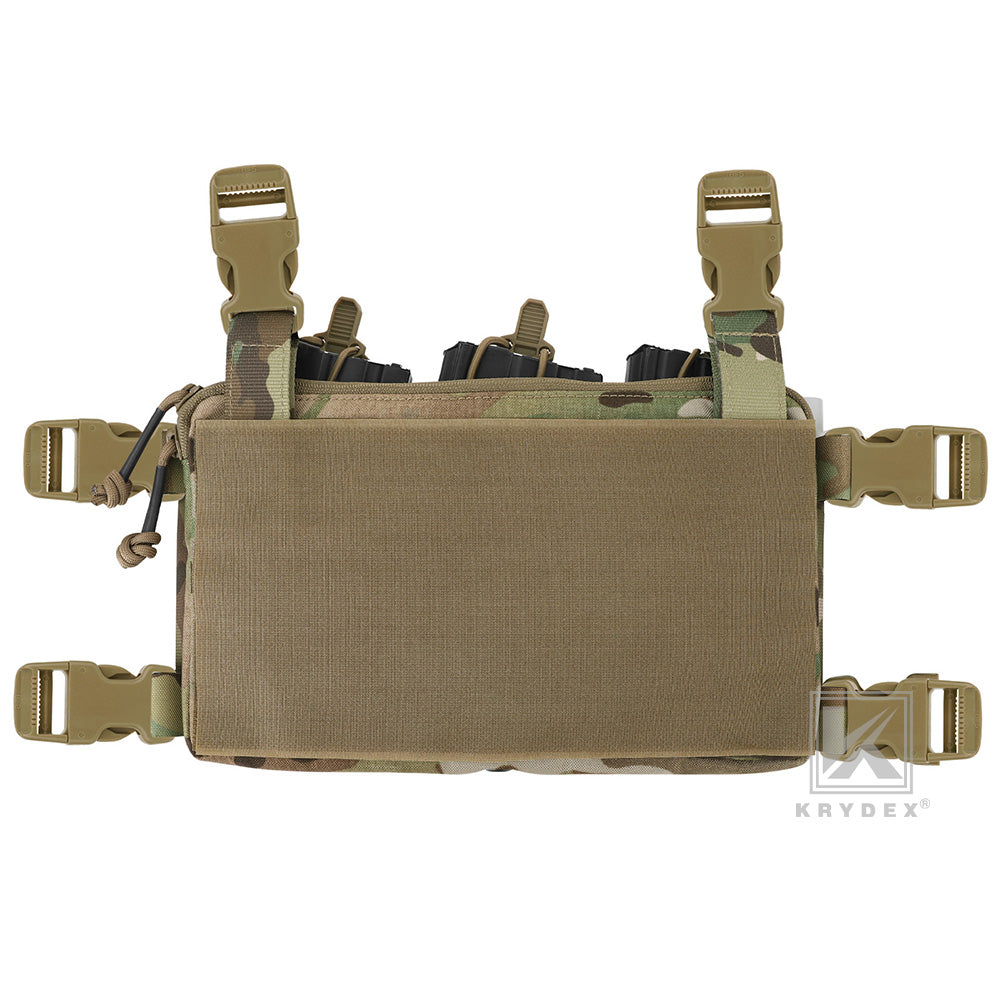 Krydex Tactical Triple Elastic 556 Magazine Pouch Placard GP Pouch Low-Profile Mag Holders for Chest Rig and Vest