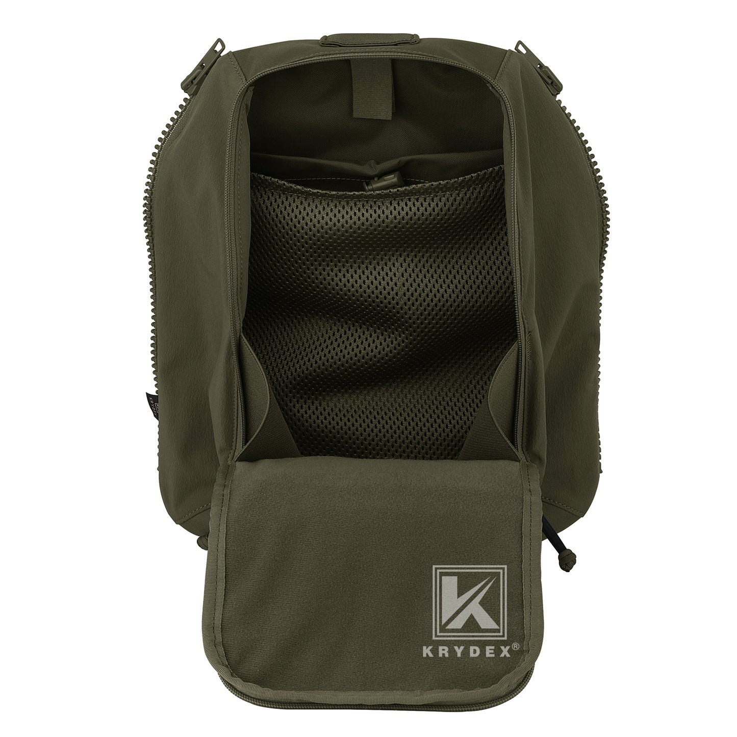 Krydex Tactical Zip-on Back Panel for Scarab Vest MOLLE Helmet Hydration Backpack