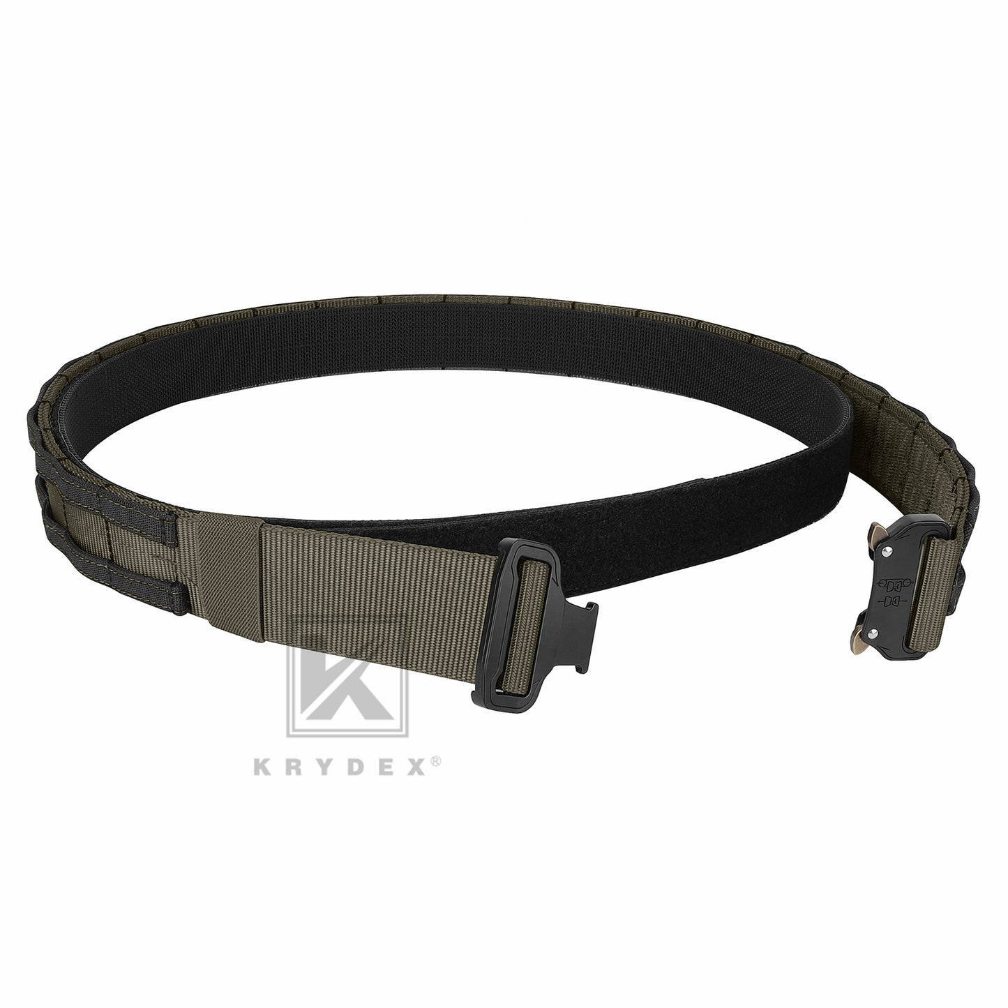 KRYDEX Quick Release 1.5"-1.75" Heavy Duty Metal Buckle Molle Rigger Outer & Inner Belt Airsoft Battle Tactical Outdoor Adjustable Waistband