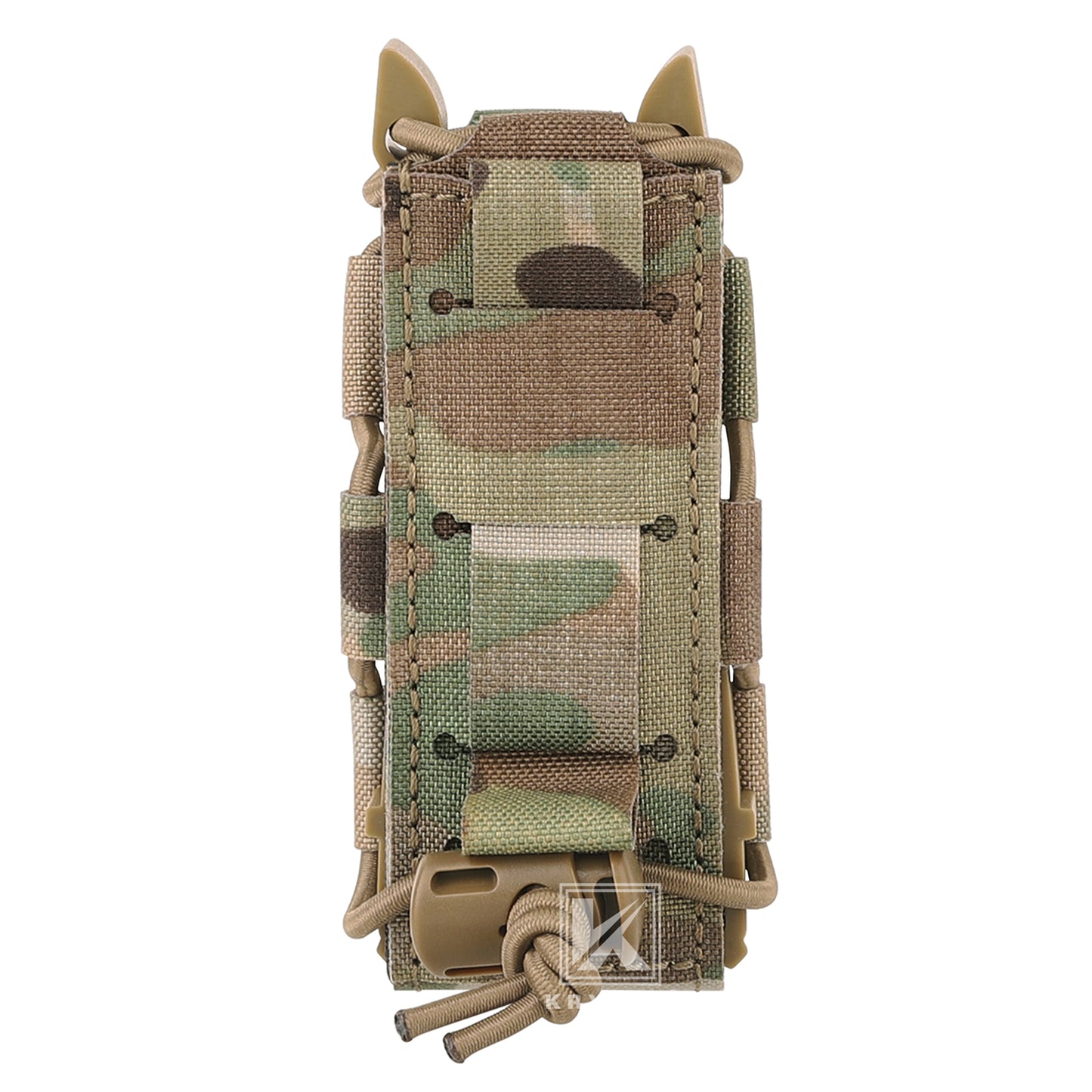 Krydex Tactical 9mm Magazine Pouch Open Top Pistol Mag Carrier Rapid Access MOLLE Compatible