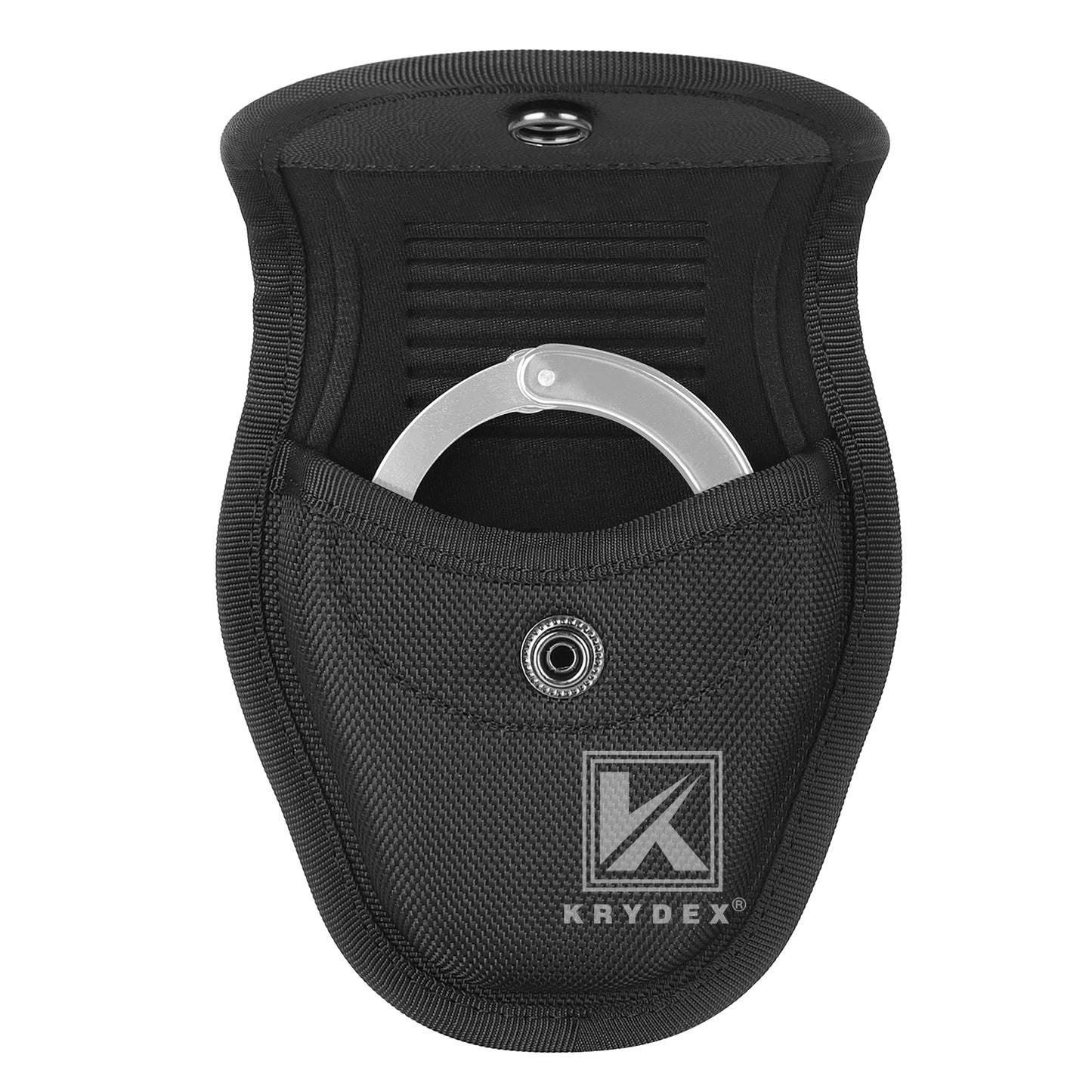 Krydex Hidden Snap Classic Handcuff Case Single Handcuff Pouch Fits 2” & 2.25” Duty Belt For Police Law Enforcement & Security Guard Equipment