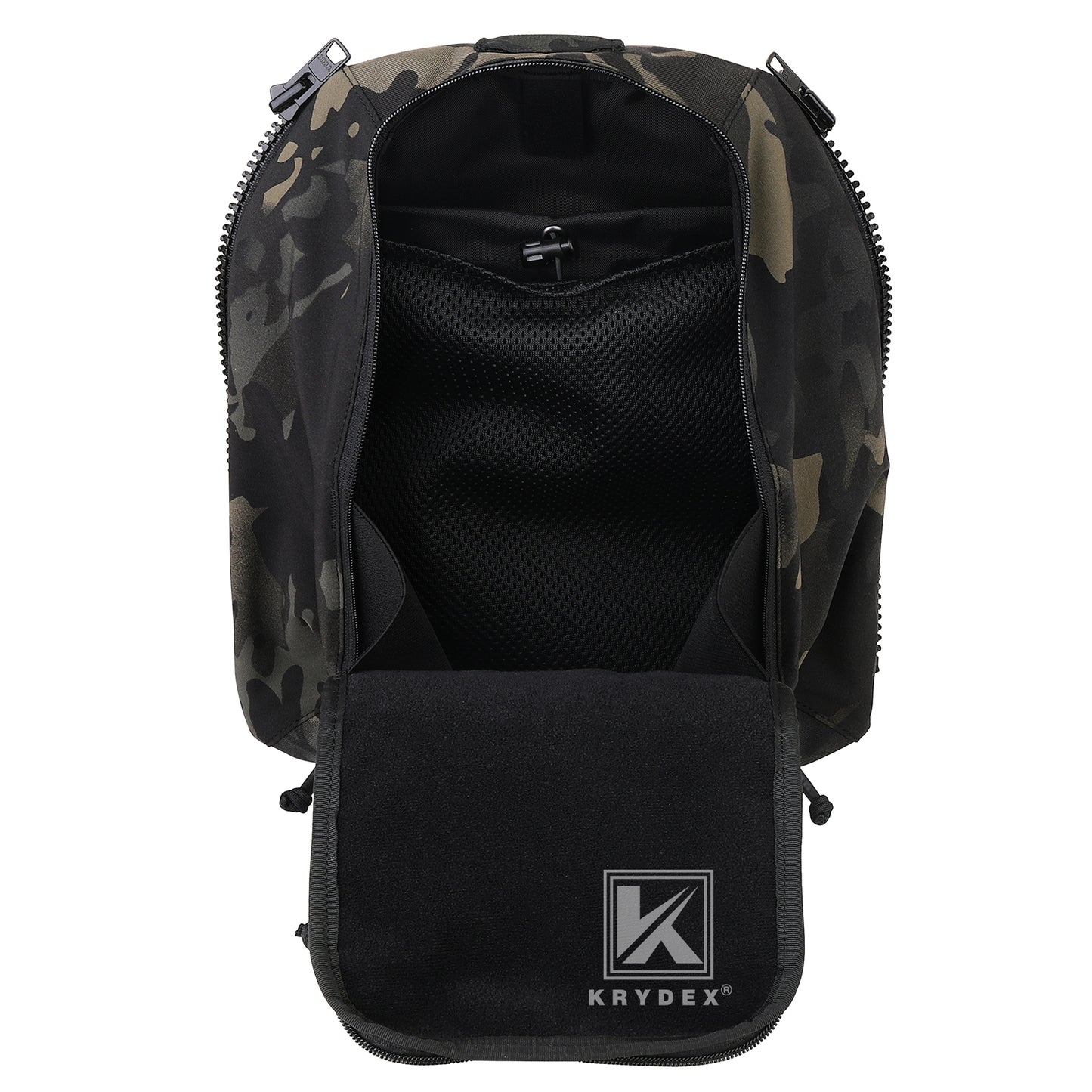 Krydex Tactical Zip-on Back Panel for Scarab Vest MOLLE Helmet Hydration Backpack