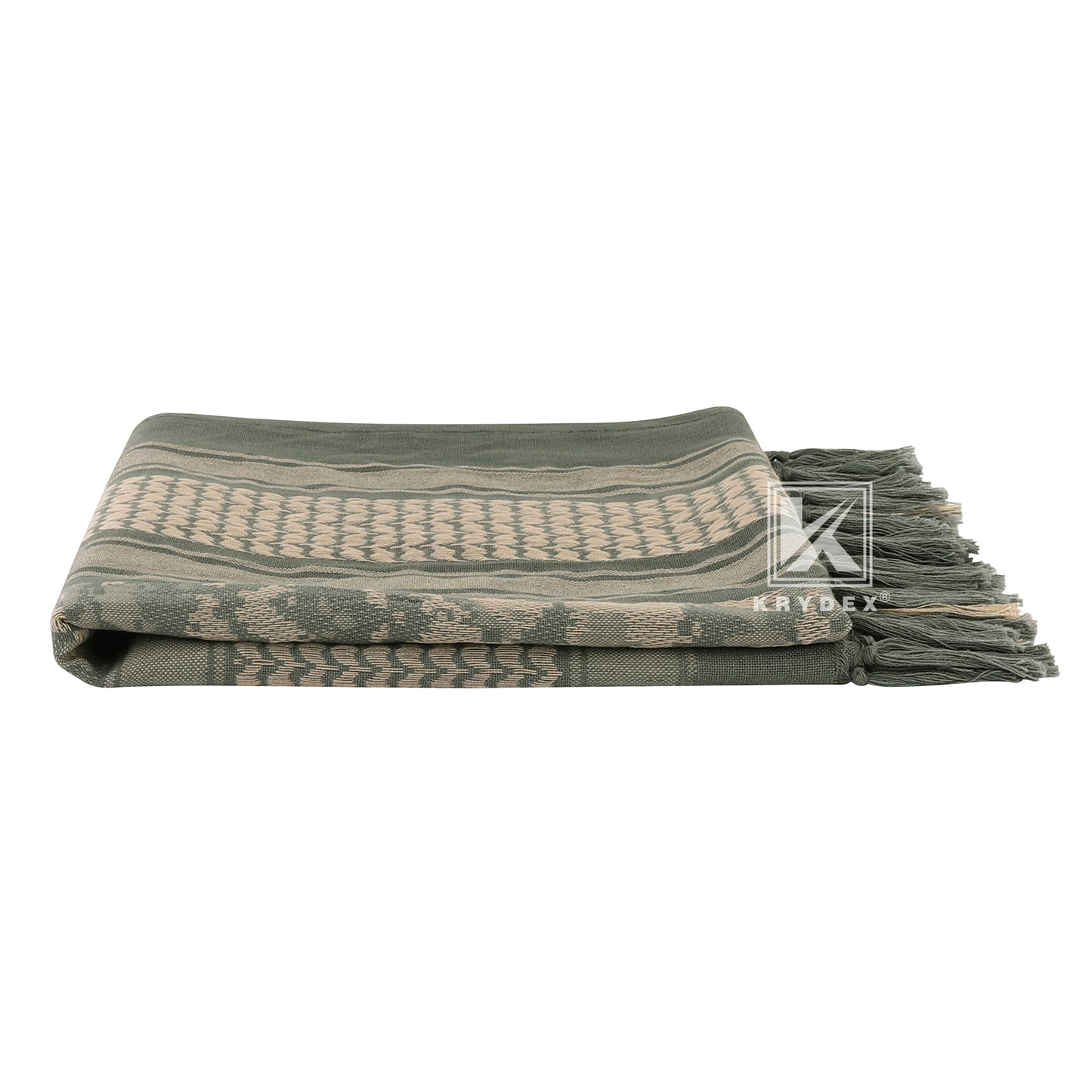 Krydex Tactical Scarf Headwrap Facecover Cotton Shemagh Breathable Balaclava Face Mask Neck Gaiter 43” x 43”