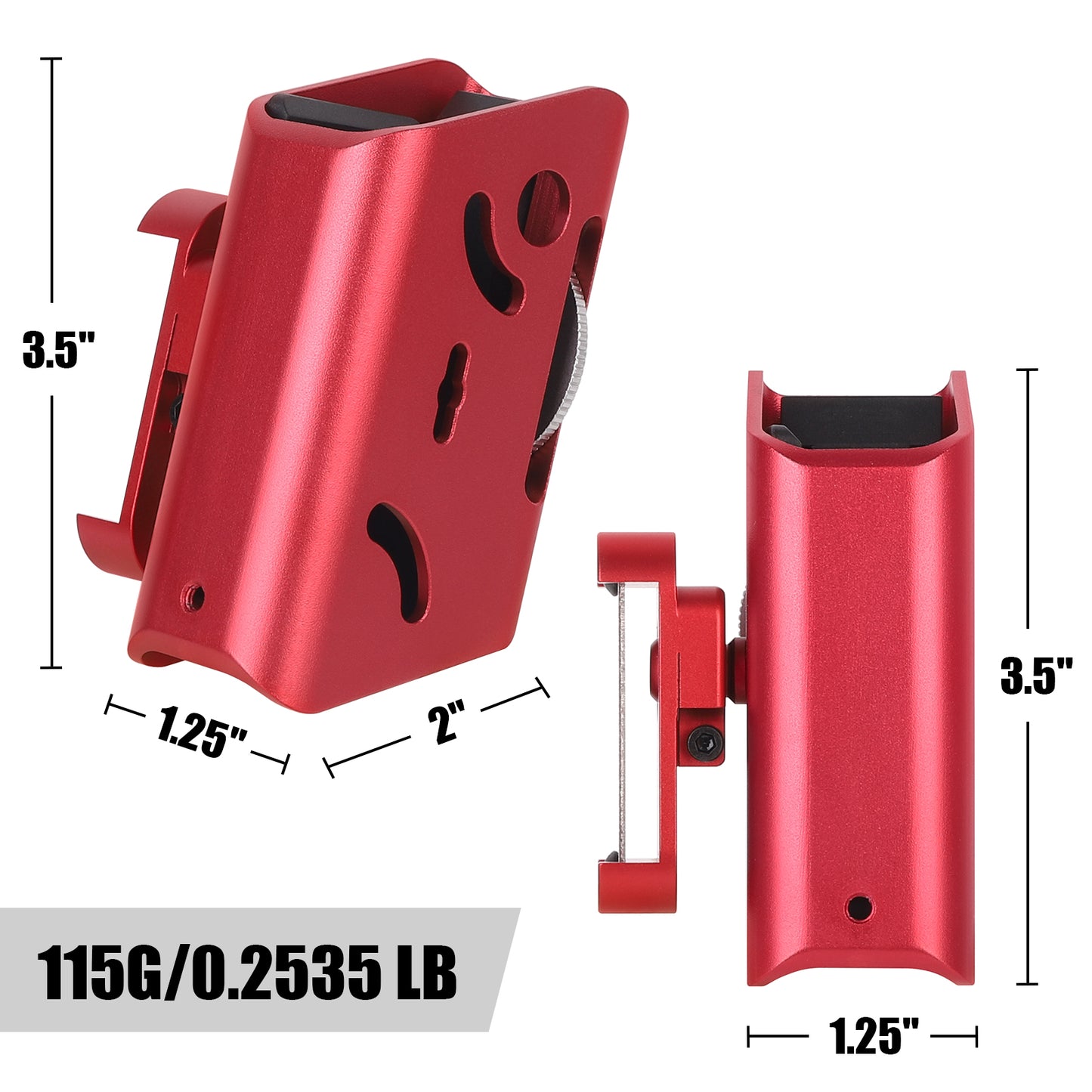 KRYDEX Magazine Pouch Holder IPSC USPSA Pistol Gun Mag Holster CNC Aluminum Race Master Mag Carrier
