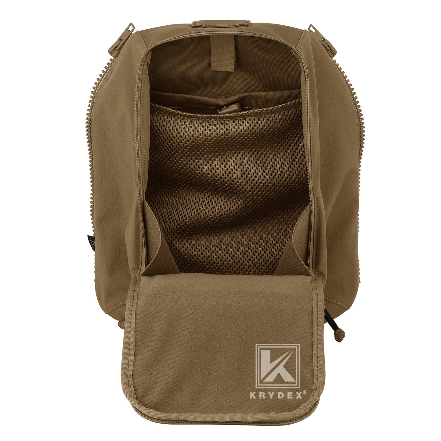 Krydex Tactical Zip-on Back Panel for Scarab Vest MOLLE Helmet Hydration Backpack