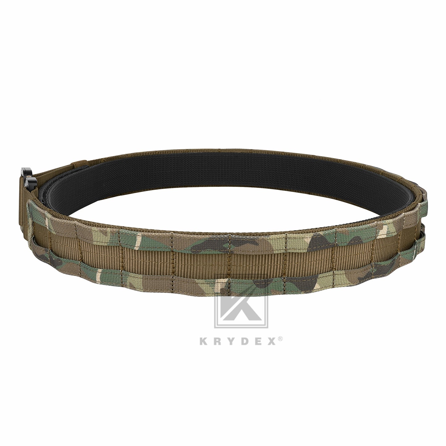 KRYDEX Quick Release 1.5"-1.75" Heavy Duty Metal Buckle Molle Rigger Outer & Inner Belt Airsoft Battle Tactical Outdoor Adjustable Waistband