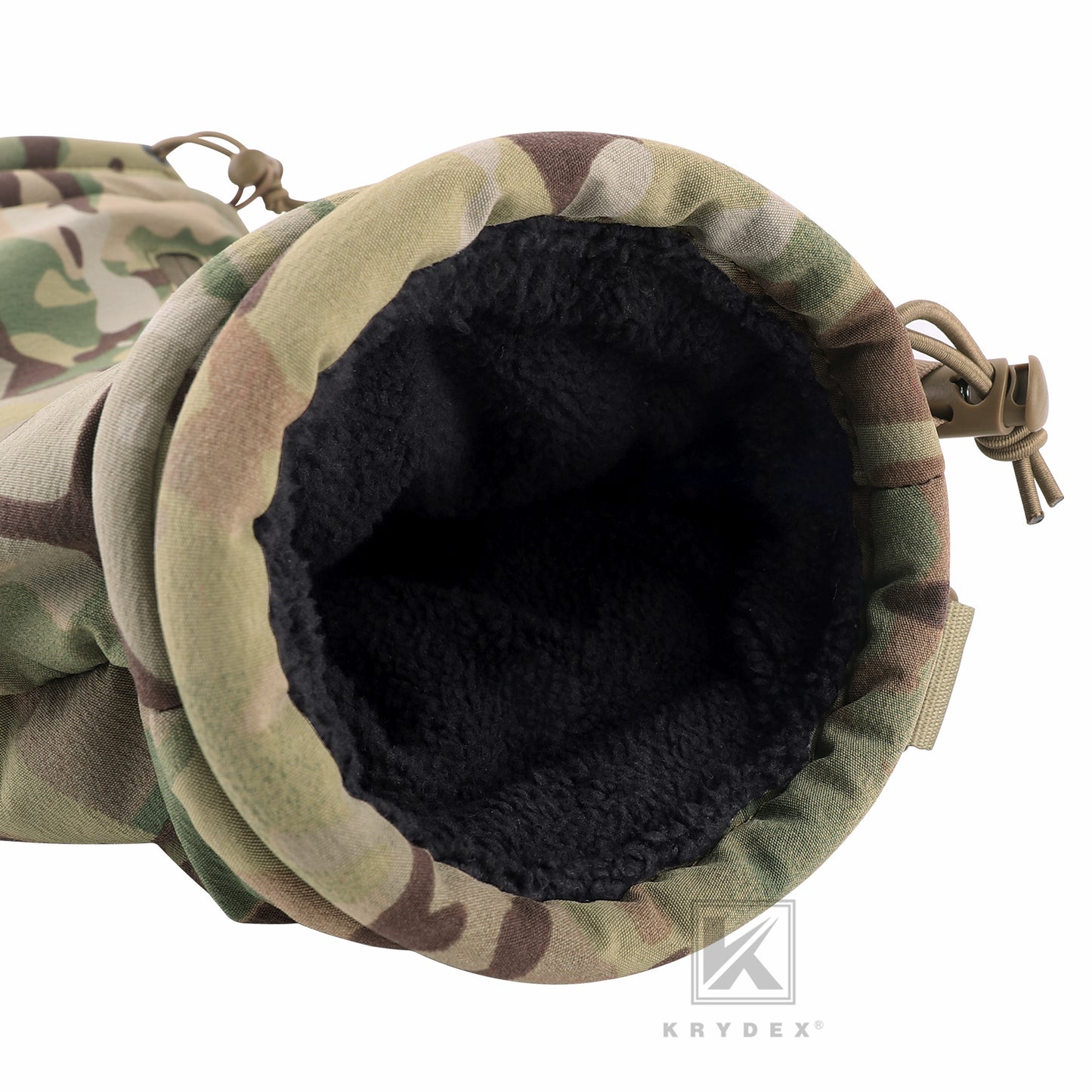 Krydex Tactical Soft Shell Hand Warmer Muff Sherpa Fleece Lined Muffler Water-Resist Vest Drop Hanger Warmer Pouch Outdoor Winter Hunting Field Survival