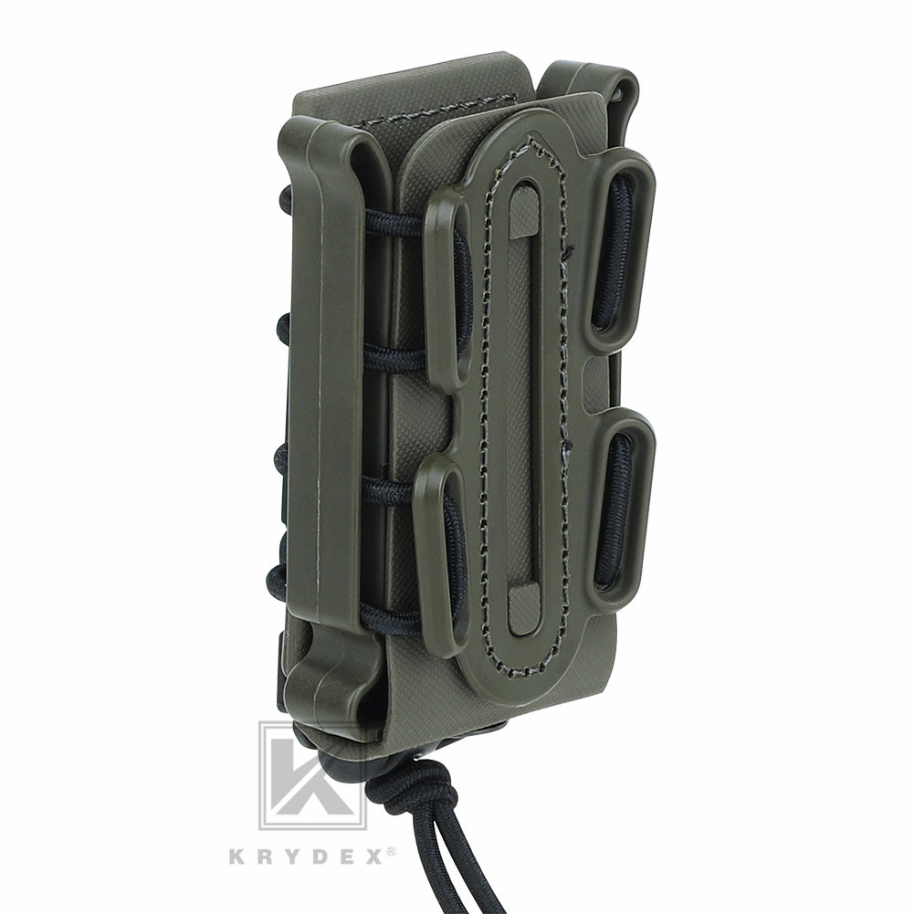 KRYDEX Soft Shell 9mm Pistol Mag Pouch Magazine Carrier Holder with Belt Clip Short