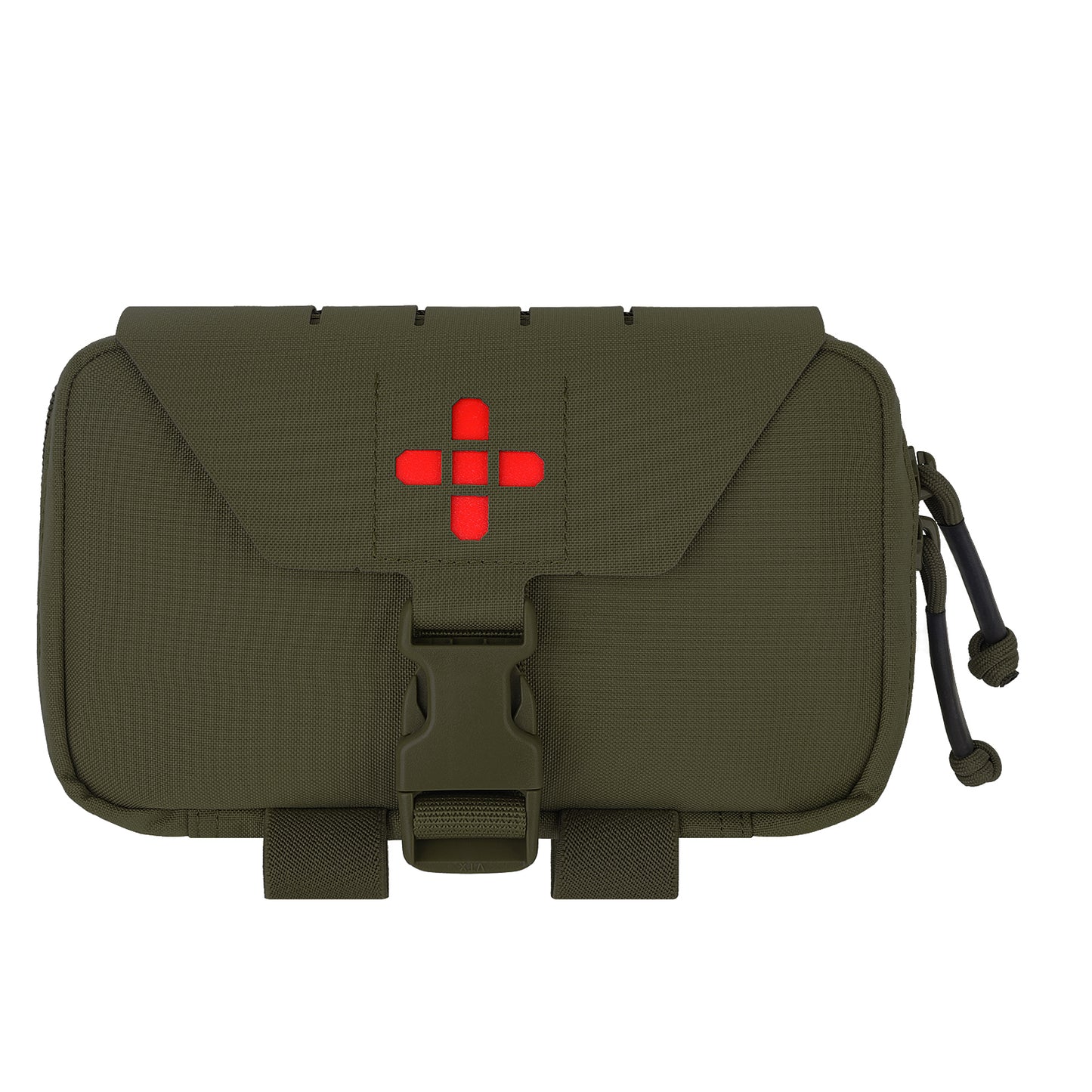 Krydex Tactical Rapid IFAK Pouch – Quick Release Tear-Off Medical Organizer MOLLE/Belt Mountable Trauma Kit 180° Flat Opening with Tourniquet & Shears Holder 500D Cordura
