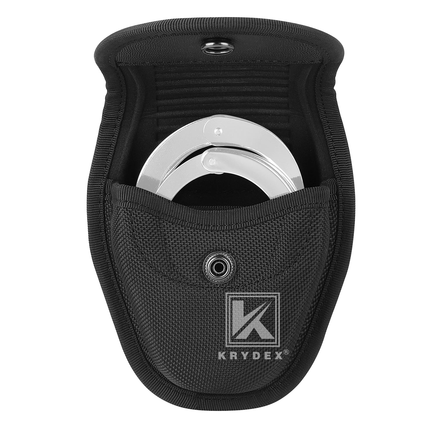 Krydex Hidden Snap Classic Handcuff Case Double Handcuff Pouch Fits 2” & 2.25” Duty Belt For Police Law Enforcement & Security Guard Equipment