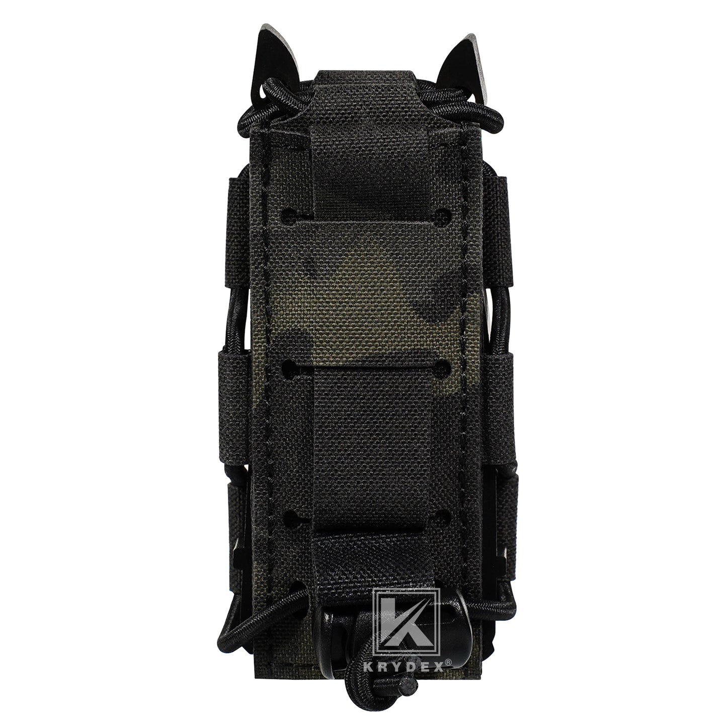 Krydex Tactical 9mm Magazine Pouch Open Top Pistol Mag Carrier Rapid Access MOLLE Compatible