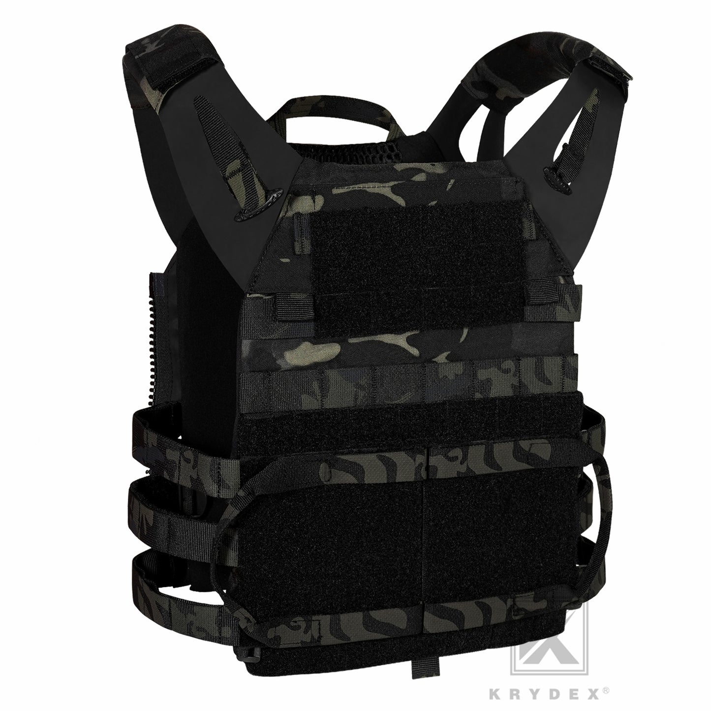 KRYDEX Jumpable Plate Carrier Molle Body Armor Tactical Vest With Detachable Front Molle Panel