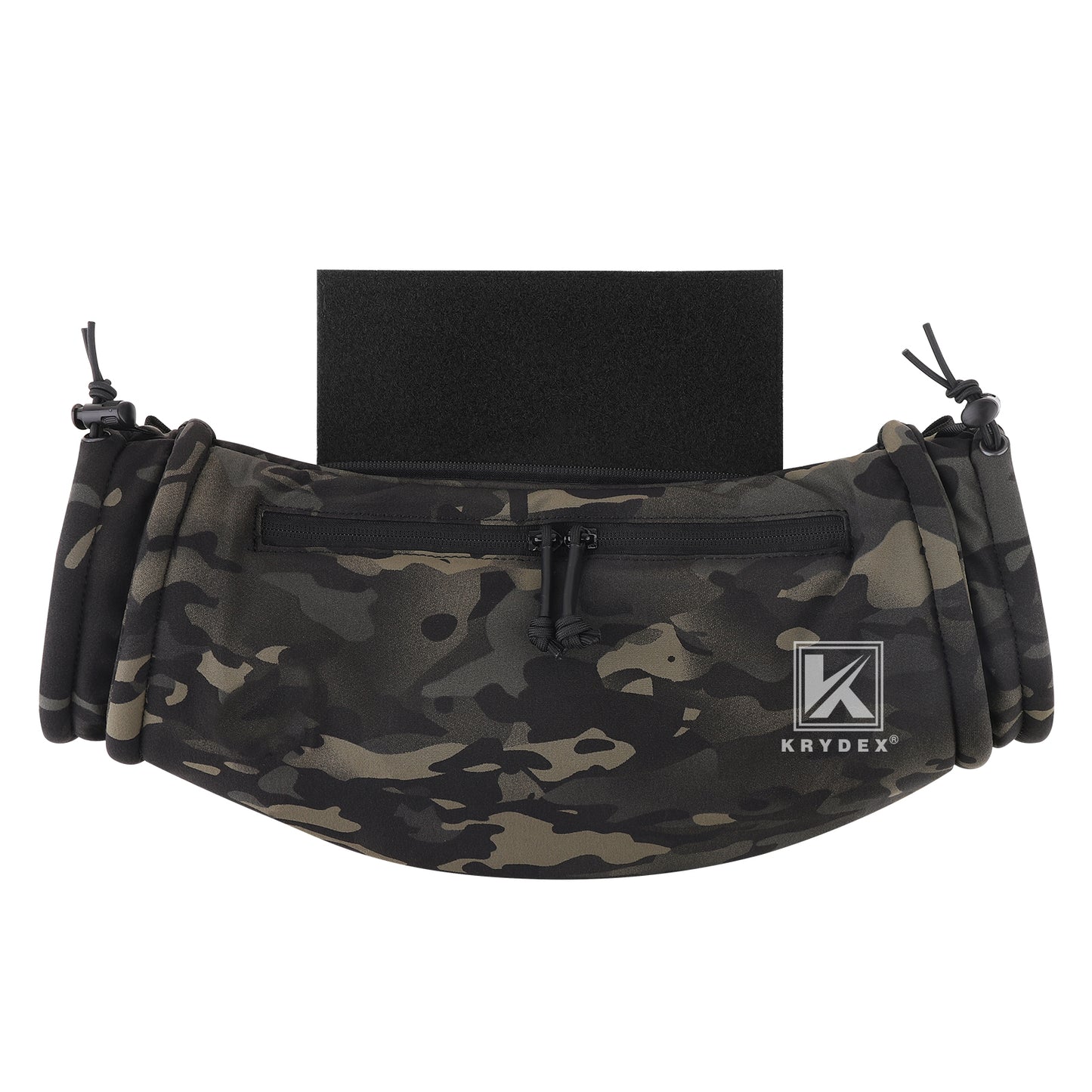 Krydex Tactical Soft Shell Hand Warmer Muff Sherpa Fleece Lined Muffler Water-Resist Vest Drop Hanger Warmer Pouch Outdoor Winter Hunting Field Survival