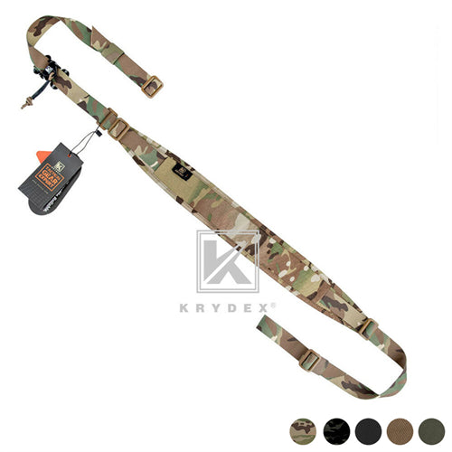 KRYDEX Modular Slingster Sling Tactical Wide Padded Pull Tab 2 Point Quick Adjustable Rifle Gun Sling