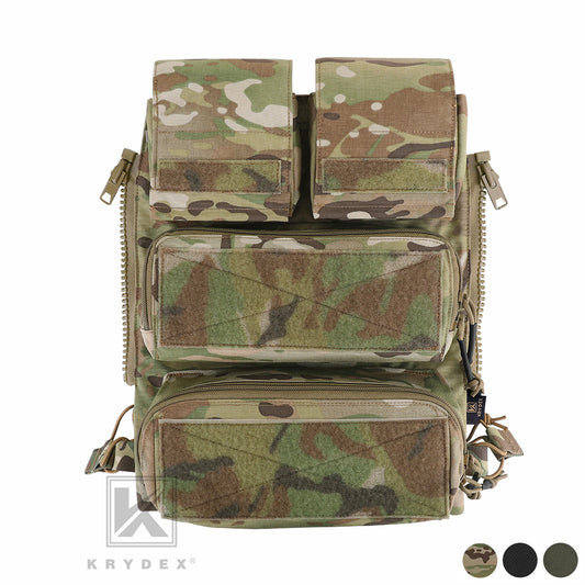 KRYDEX Tactical Modular Zip On Backpack for CPC NCPC JPC 2.0 AVS Vest Zipper Molle Back Panel