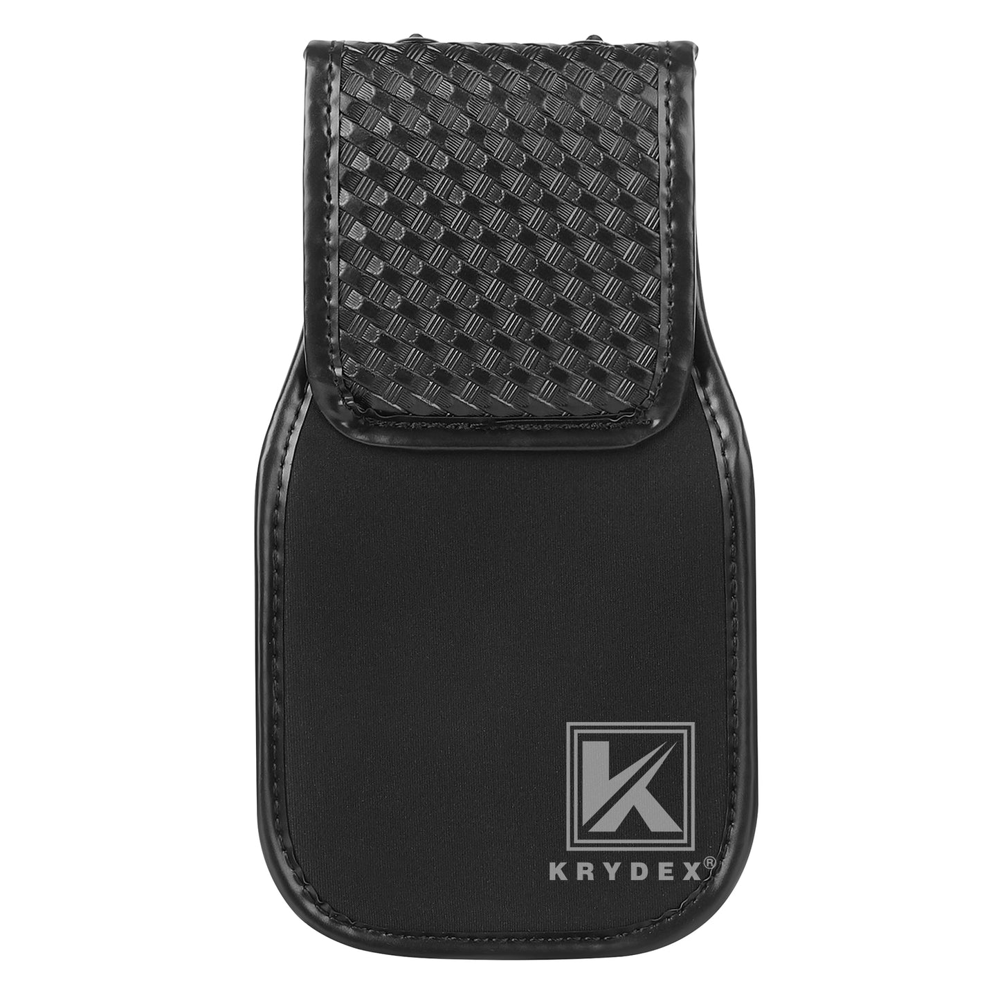 Krydex Basket Weave Radio Pouch for Duty Belt Universal Police Radio Walkie Talkies Holster for Security & Law Enforcement Fits 2" & 2.25" Belts For MT500 MT1000