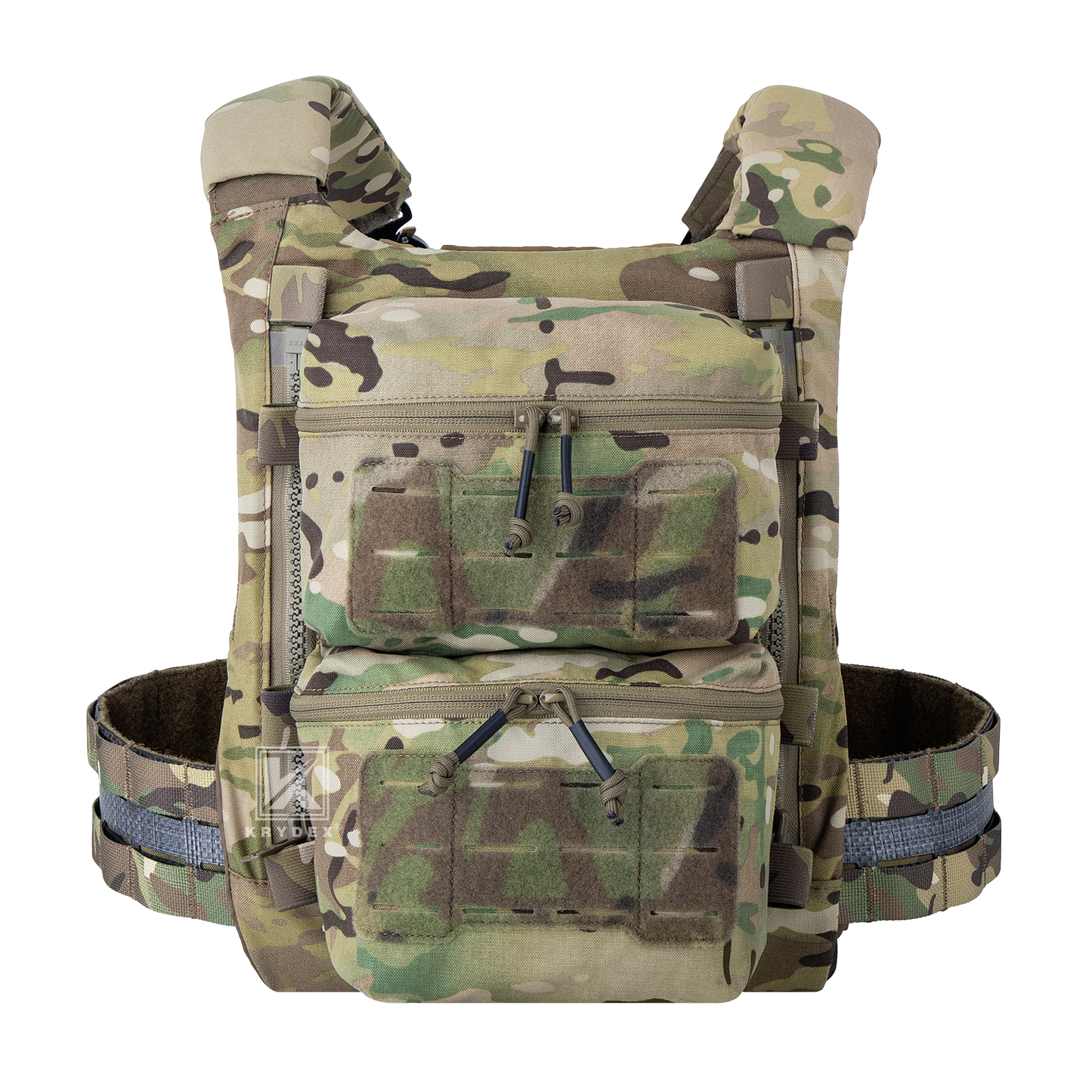 Krydex Tactical Back Panel Double Pouch Assault Zip On Modular Backpack for V5 vest