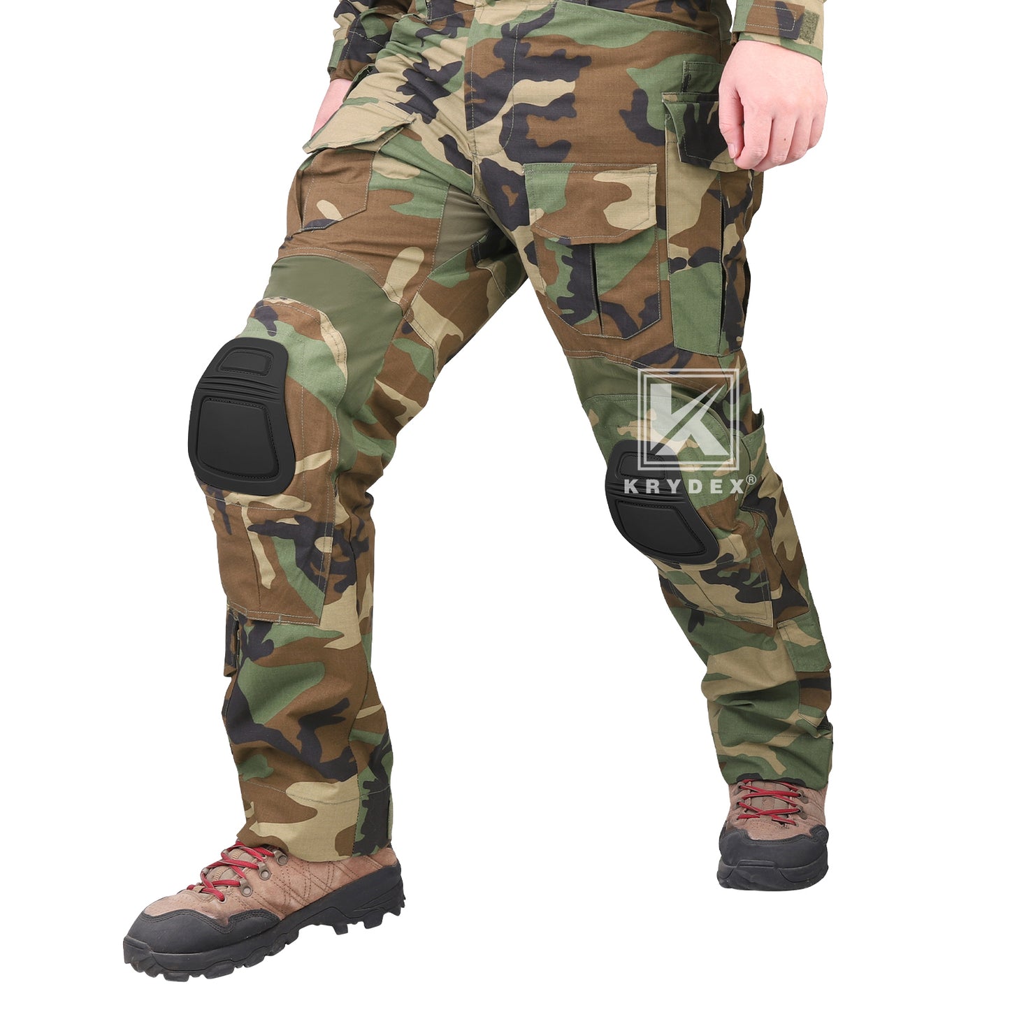 KRYDEX Combat Pants Tactical Cargo Trousers With Knee Pads