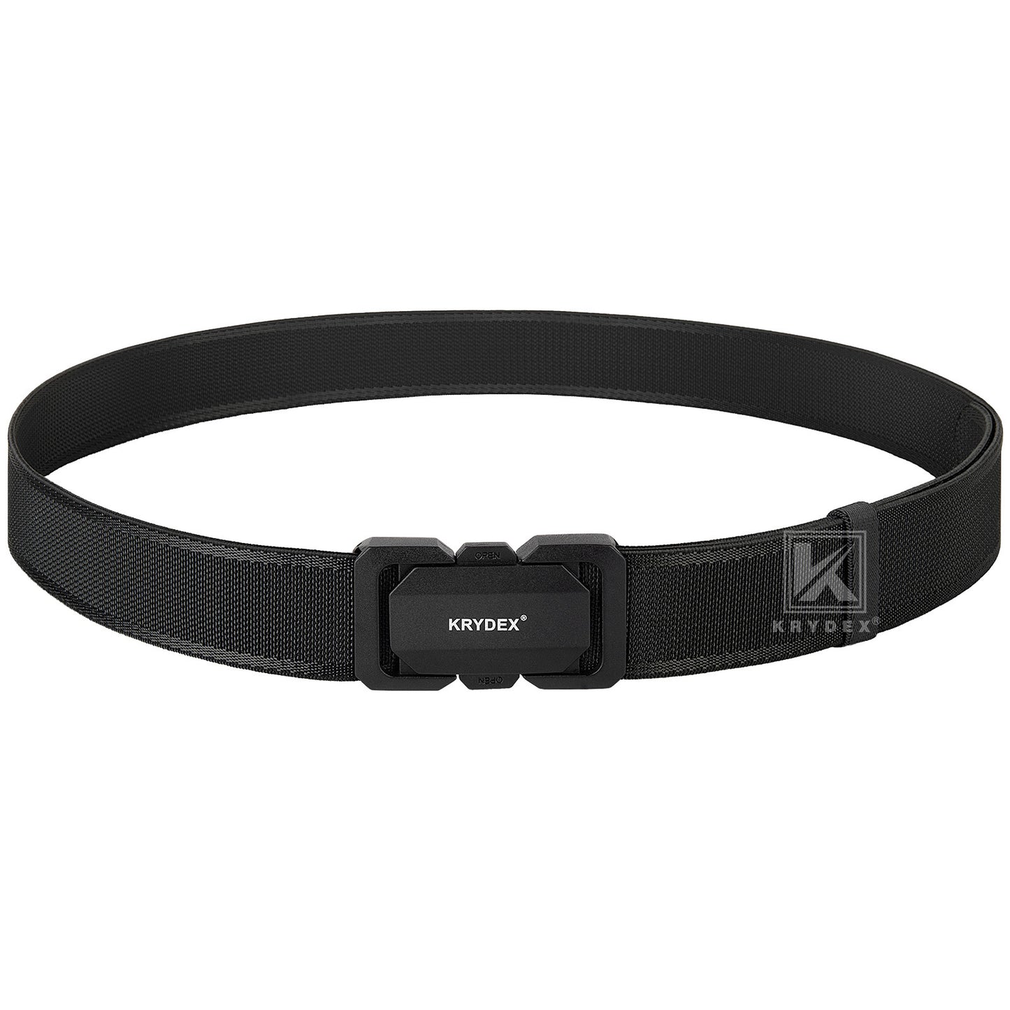 Krydex Tactical Belt Slim Profile Buckle Stretch Nylon Rigger Belt with Quick Release Buckle Heavy Duty for Work EDC Outdoor Duty Belt Jeans Chino Belt