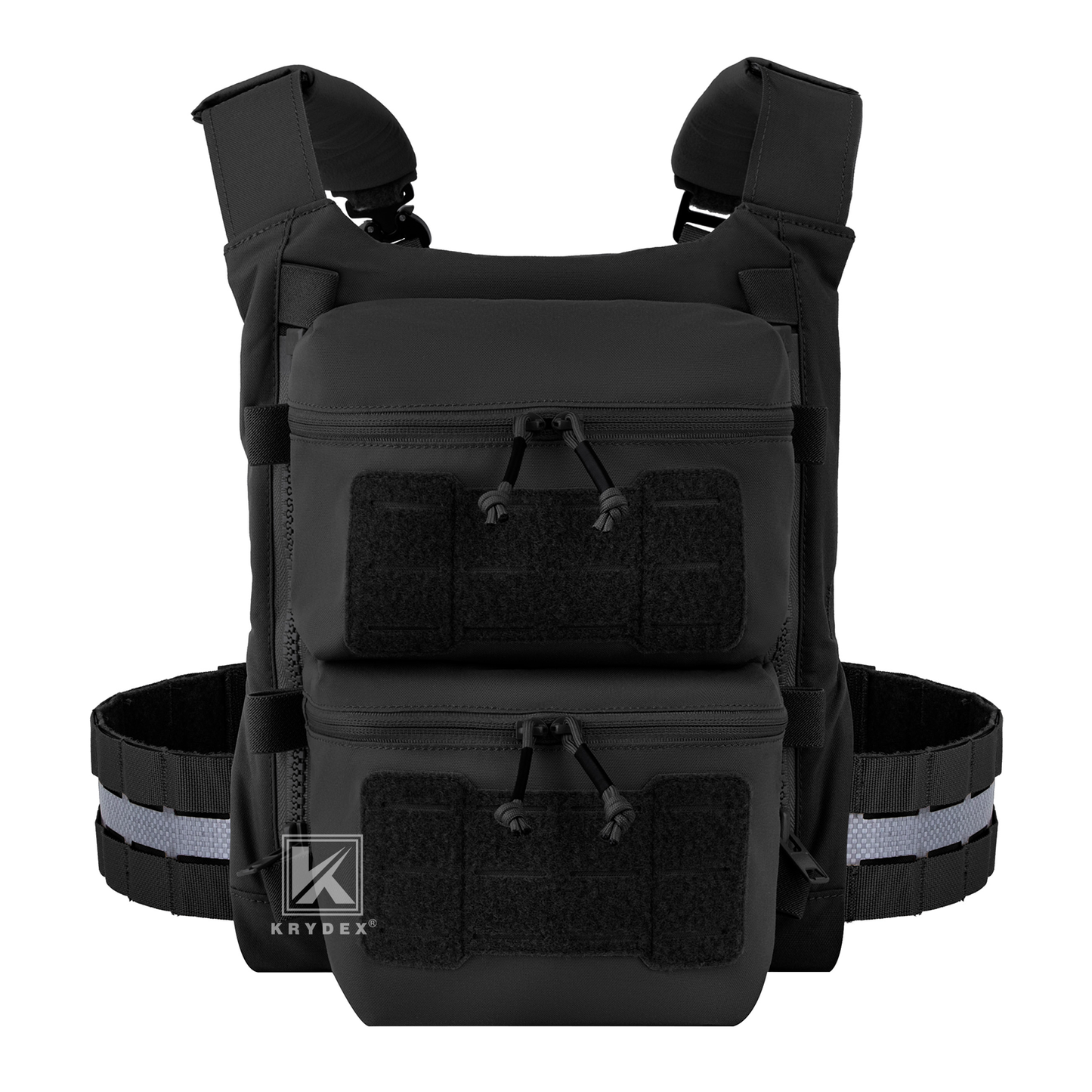 Krydex Tactical Back Panel Double Pouch Assault Zip On Modular Backpack for V5 vest