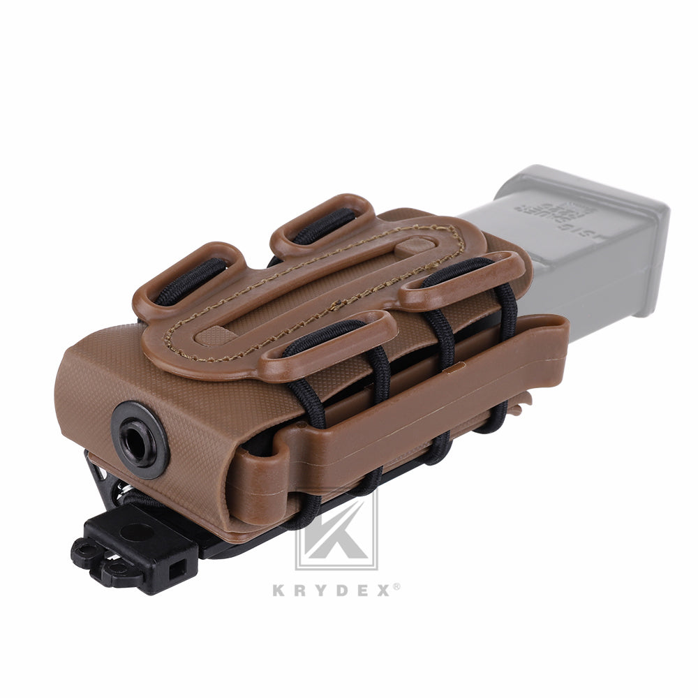 KRYDEX Soft Shell 9mm Pistol Mag Pouch Magazine Carrier Holder with Belt Clip Short
